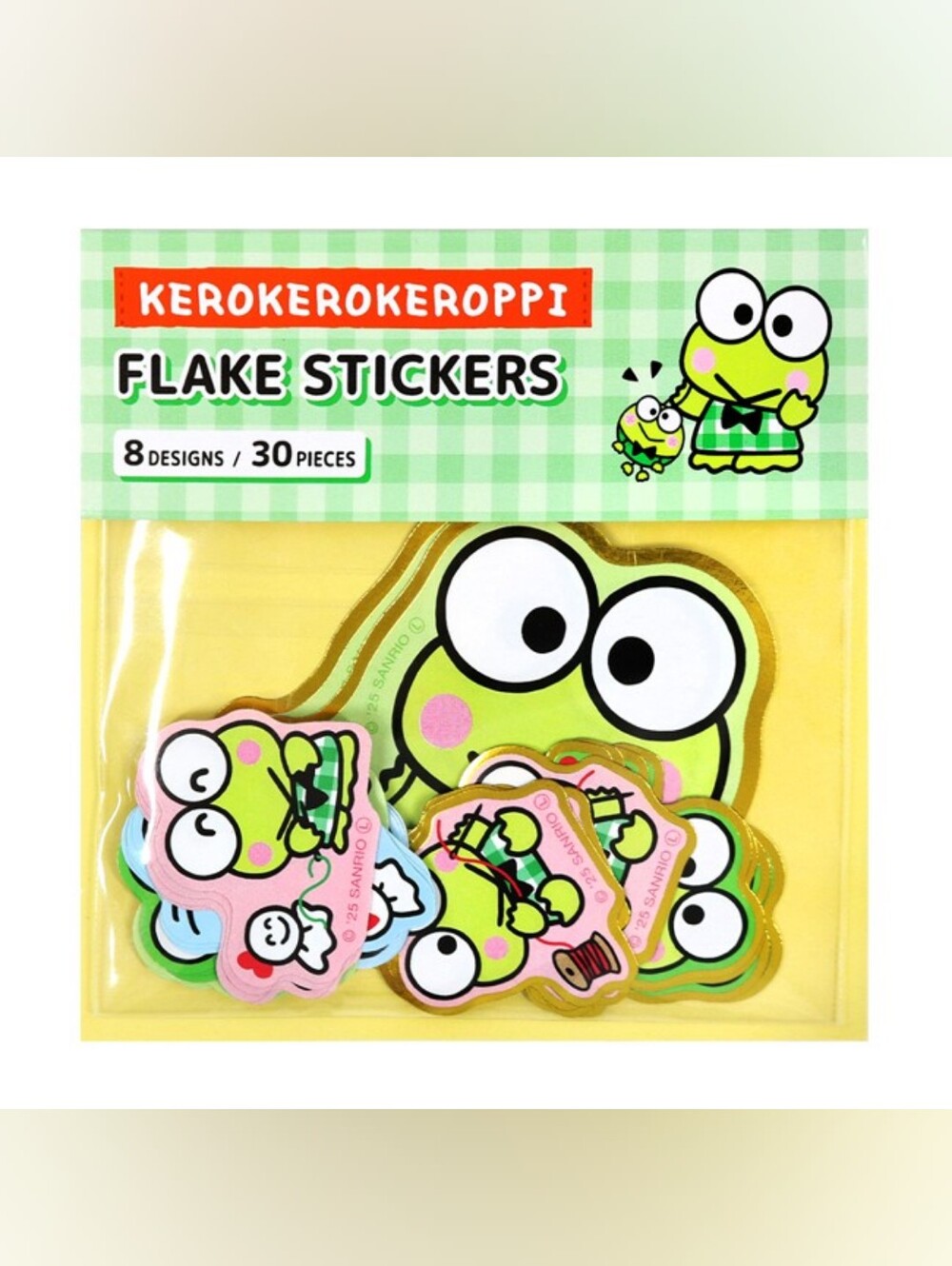 Sanrio Kerokerokeroppi Flake Stickers 30pc Japan Kawaii